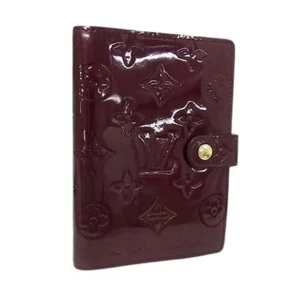 LOUIS VUITTON Louis Vuitton Monogram Vernis Agenda PM R21050 Violet Patent Le...